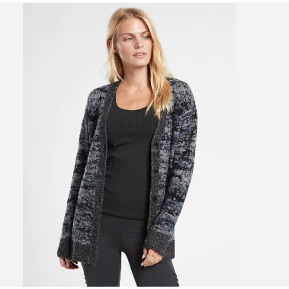 Atheta Westlake Textured Merino Wool Cardigan Fog Camo Cool